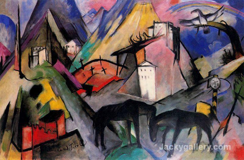 The Unfortunate Land of Tyrol by Franz Marc paintings reproduction